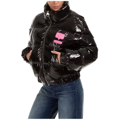 Shop Chiara Ferragni Women's Outerwear Jacket Blouson Hood Eyelike In Black