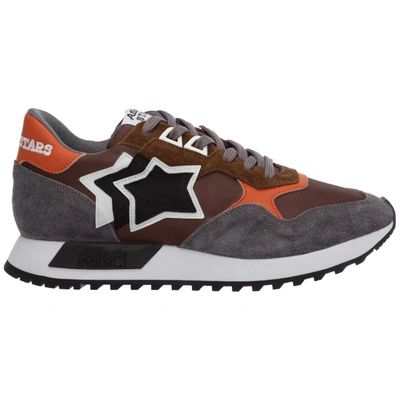Shop Atlantic Stars Men's Shoes Suede Trainers Sneakers Draco In Brown