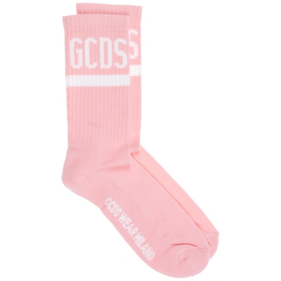 Shop Gcds Men's Socks Logo In Pink