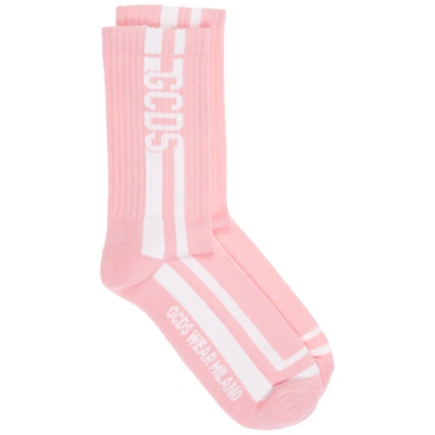 Shop Gcds Women's Socks Logo Round In Pink