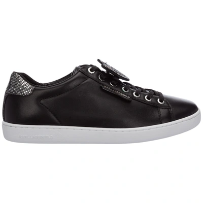 Shop Karl Lagerfeld Women's Shoes Leather Trainers Sneakers Kupsole In Black