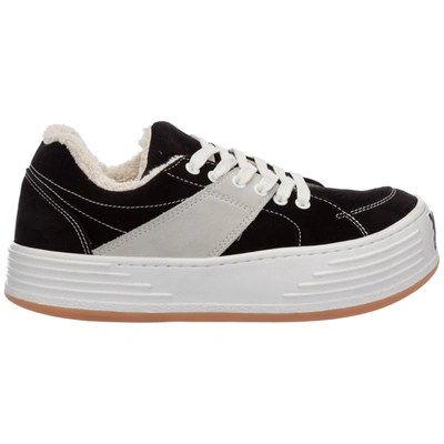 Shop Palm Angels Men's Shoes Suede Trainers Sneakers Snow In Black