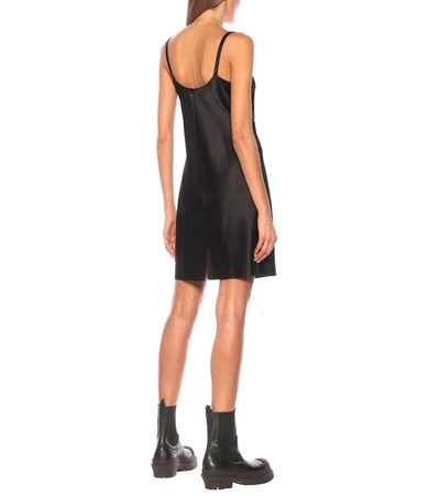 Shop Alyx Disco Satin Minidress In Black