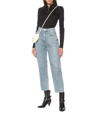 Shop Goldsign The Curved High-rise Jeans In Blue
