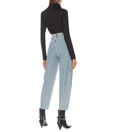 Shop Goldsign The Curved High-rise Jeans In Blue
