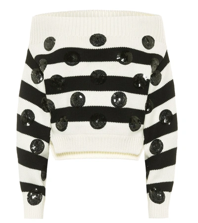 Shop Monse Embellished Merino Wool Sweater In Multicoloured