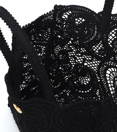 Shop Dolce & Gabbana Beatrice Large Lace Tote In Black