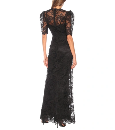 Shop Dolce & Gabbana Lace Gown In Black