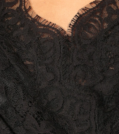 Shop Dolce & Gabbana Lace Gown In Black