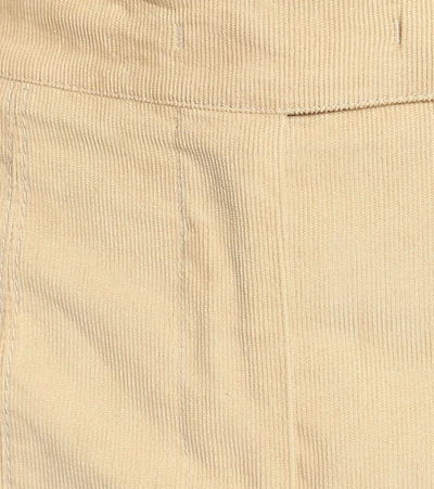 Gabriela Hearst Leda Flared Organic Cotton-corduroy Trousers In Beige