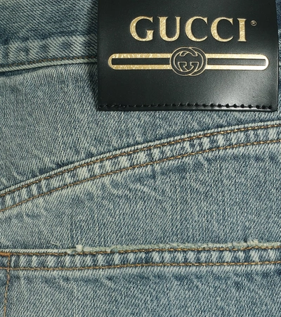 Shop Gucci High-rise Straight Jeans In Blue