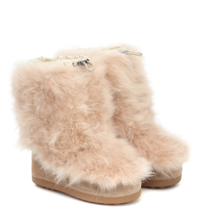 Shop Bogner Tignes Cashmere And Suede Snow Boots In Beige