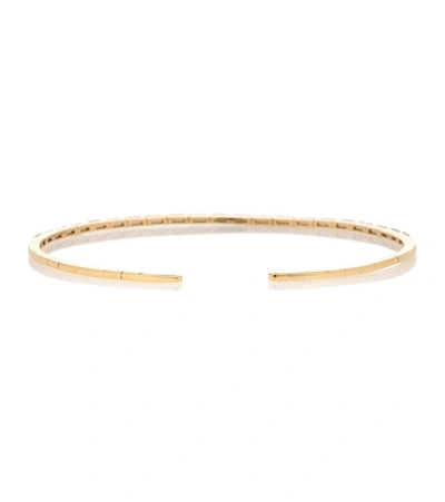 Suzanne Kalan 18kt Gold Cuff Bracelet With Diamonds In Gold