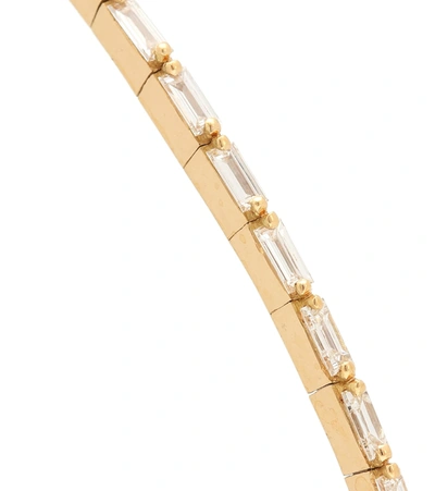 Suzanne Kalan 18kt Gold Cuff Bracelet With Diamonds In Gold