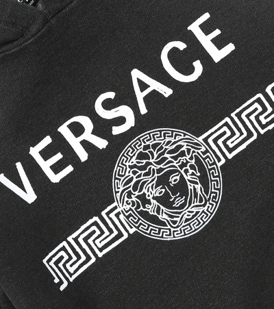 Shop Versace Medusa Stretch-cotton Tracksuit In Black