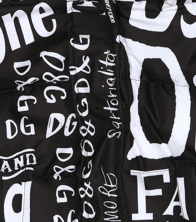 Shop Dolce & Gabbana Logo Down Ski Jacket In Black