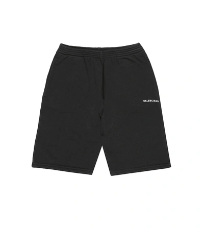 Shop Balenciaga Cotton Shorts In Black
