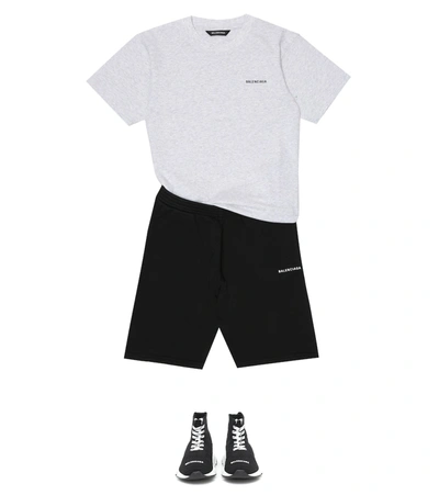 Shop Balenciaga Cotton Shorts In Black