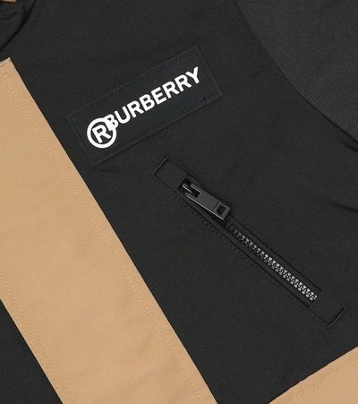 Shop Burberry Colorblocked Coat In Beige