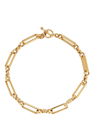 Shop Brinker & Eliza Check Mate Chain-link Necklace In Gold