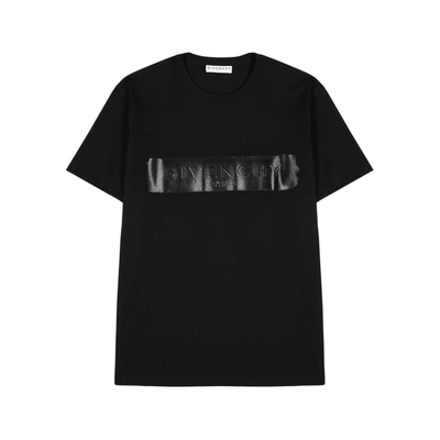 Shop Givenchy Black Logo-print Cotton T-shirt