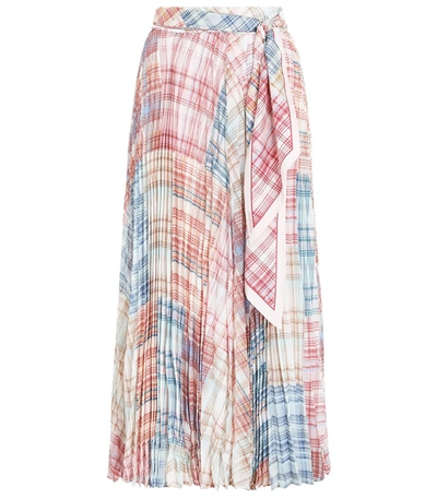 Shop Zimmermann Charm Sunray Skirt In Patch Check In Multi