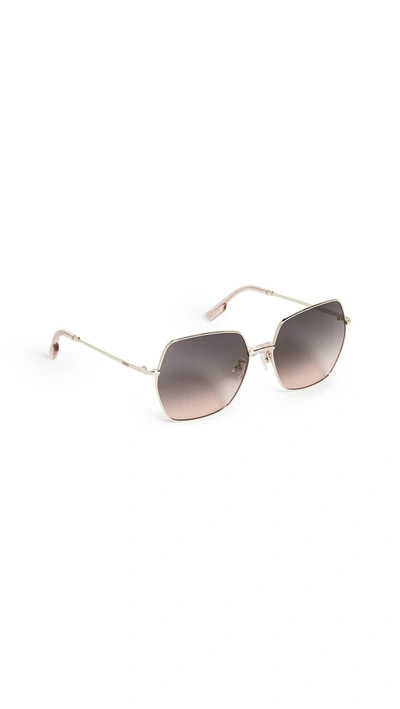 Shop Kenzo Square 70s Sunglasses In Gold/gradient Brown
