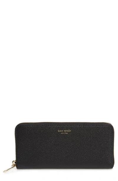 Shop Kate Spade Margaux Leather Continental Wallet In Black