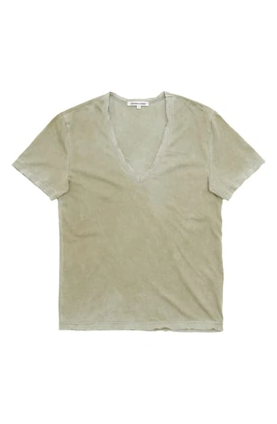 Shop Cotton Citizen Standard V-neck T-shirt In Vintage Basil