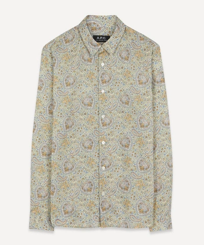Shop A.p.c. Hector Floral Paisley Shirt In Multi