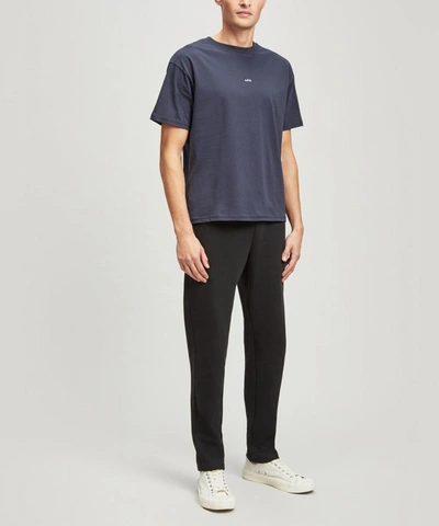 Shop Apc Kyle Small Logo T-shirt In Dark Navy