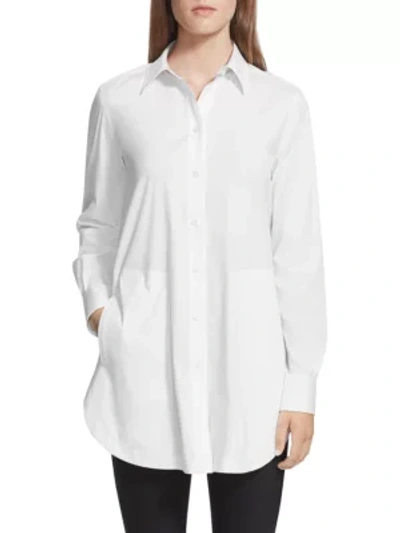 Shop Lafayette 148 Women's Michelle Long-sleeve Top In White