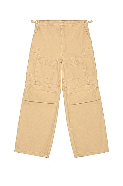 Shop Balenciaga Large Cargo Pants In Beige