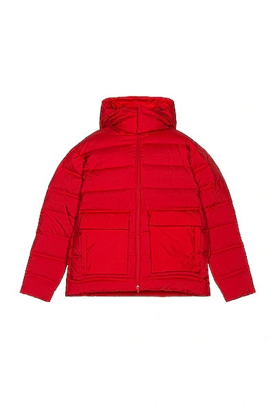 Shop Y-3 Puffy Down Jacket In Scarlet