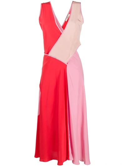 Shop Brøgger Rita Colour-block Dress In Pink
