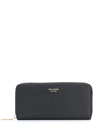 Shop Kate Spade Margaux Slim Continental Wallet In Black