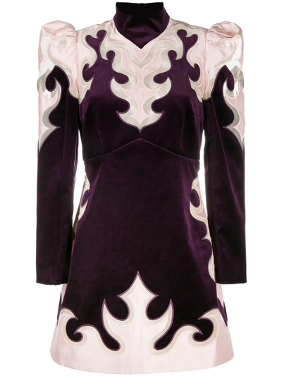 Shop Zimmermann Ladybeetle Mystic Mini Dress In Purple