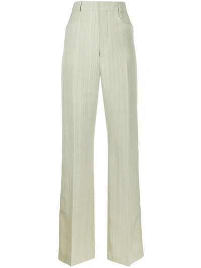 Shop Jacquemus Sauge Tailored Trousers In Green