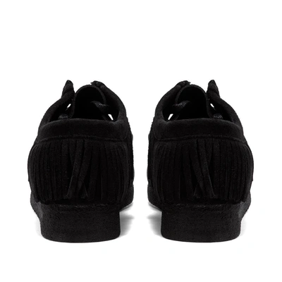 Shop Palm Angels X Clarks Fringed Wallabee In Black