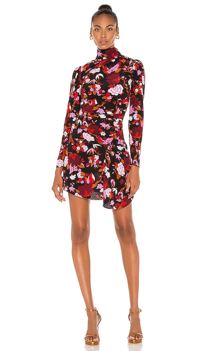 Shop A.l.c Marcel Dress In Black & Red Multi