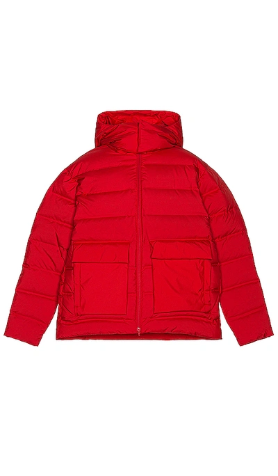 Shop Y-3 Puffy Down Jacket In Scarlet