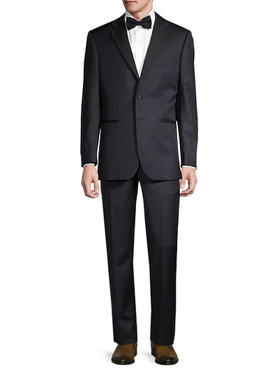 Saks Fifth Avenue Men's Wool Two-button Notch-lapel Classic Fit Tuxedo In Navy