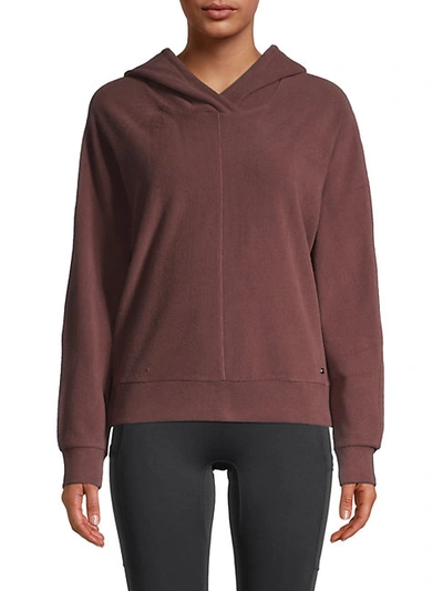 Shop Marc New York Women's Seamed Hoodie In Dried Rose