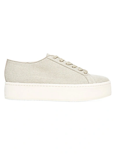 Shop Vince Weber Canvas Flatform Sneaker In Linen