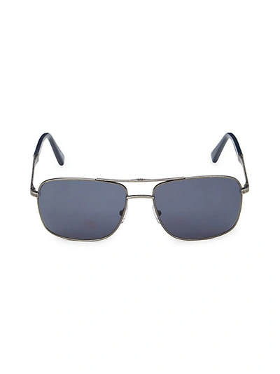 Shop Ermenegildo Zegna 59mm Aviator Sunglasses In Grey