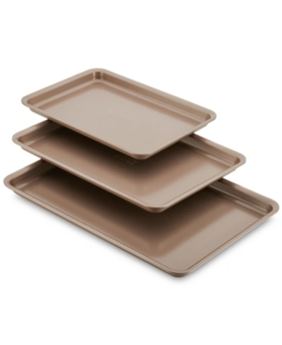 Shop Anolon 3-pc. Silver Cookie Pan Set In Bronze