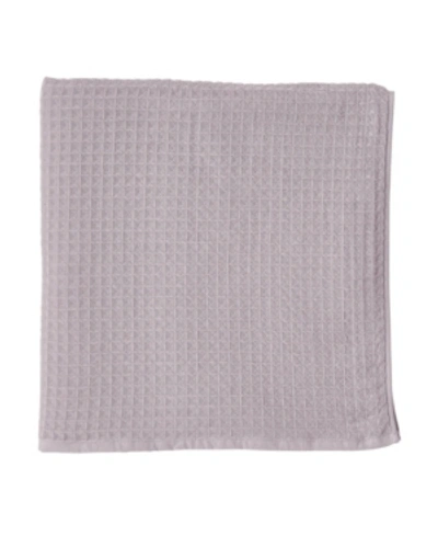 Shop Uchino Waffle Twist 100% Cotton Bath Towel In Purple