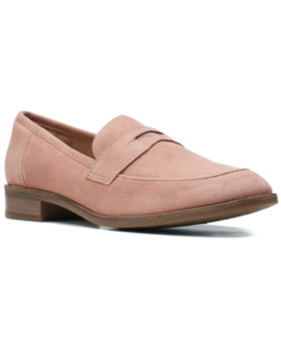 Shop Clarks Women's Trish Rose Loafers Women's Shoes In Rose Suede