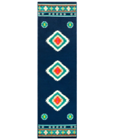 Shop Abbie & Allie Rugs Paramount Par-1116 Dark Blue 2'2" X 7'6" Runner Area Rug