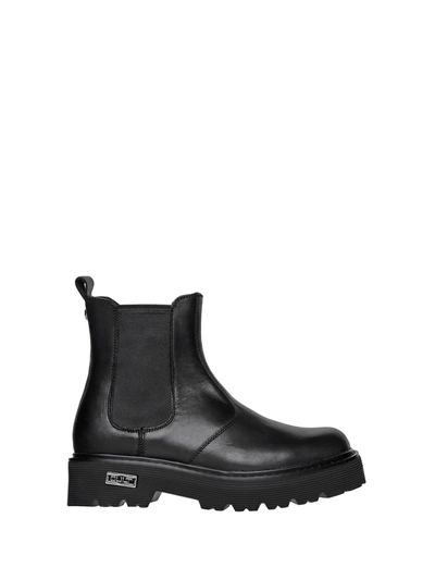 Shop Cult Leather Ankle Boot In Nero